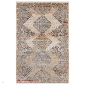 Zola Lisar Traditional Persian Vintage Distressed Ombre Hi-Low Textured Beige/Blue/Silver/Natural Rug-Asiatic Carpets-Rug Love - The Most Loved Rug Store